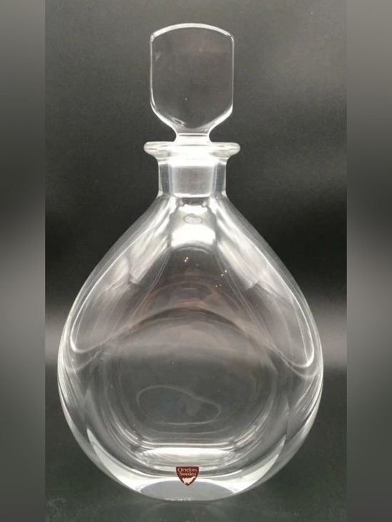 ORREFORS SWEDEN CRYSTAL DECANTER 62497-11 CR1858 Other - Clear Crystal Decanter - Clear Glass Bar Decanter